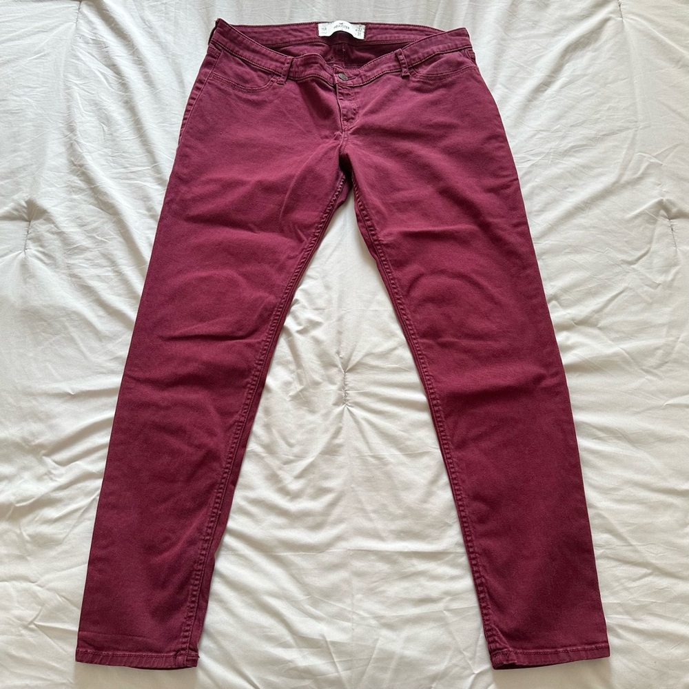 Hollister Burgundy Jeans